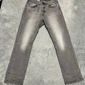 Levis 501 Jeans Womens 30 x30 Gray Button Fly Slim Straight Denim